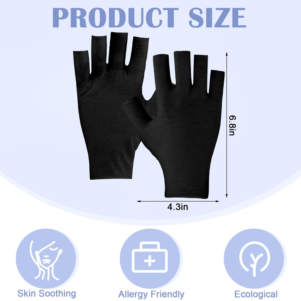 Geyoga eczema gloves showing the half-finger touchscreen friendly cut