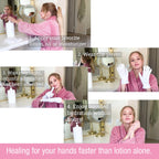Eurow reusable cotton skincare gloves folded set