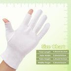 Four pairs of soft cotton overnight hand care gloves