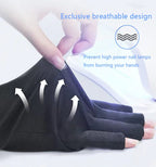 Doubao nail curing protection gloves showing fingerless openings