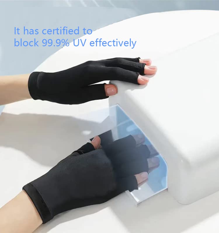 Close up of fabric texture of NVUGFJ anti UV gloves