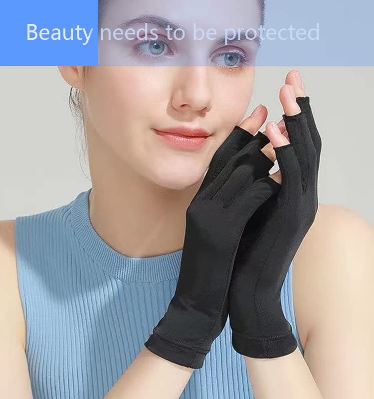 Doubao professional manicure gloves in use under a UV lamp