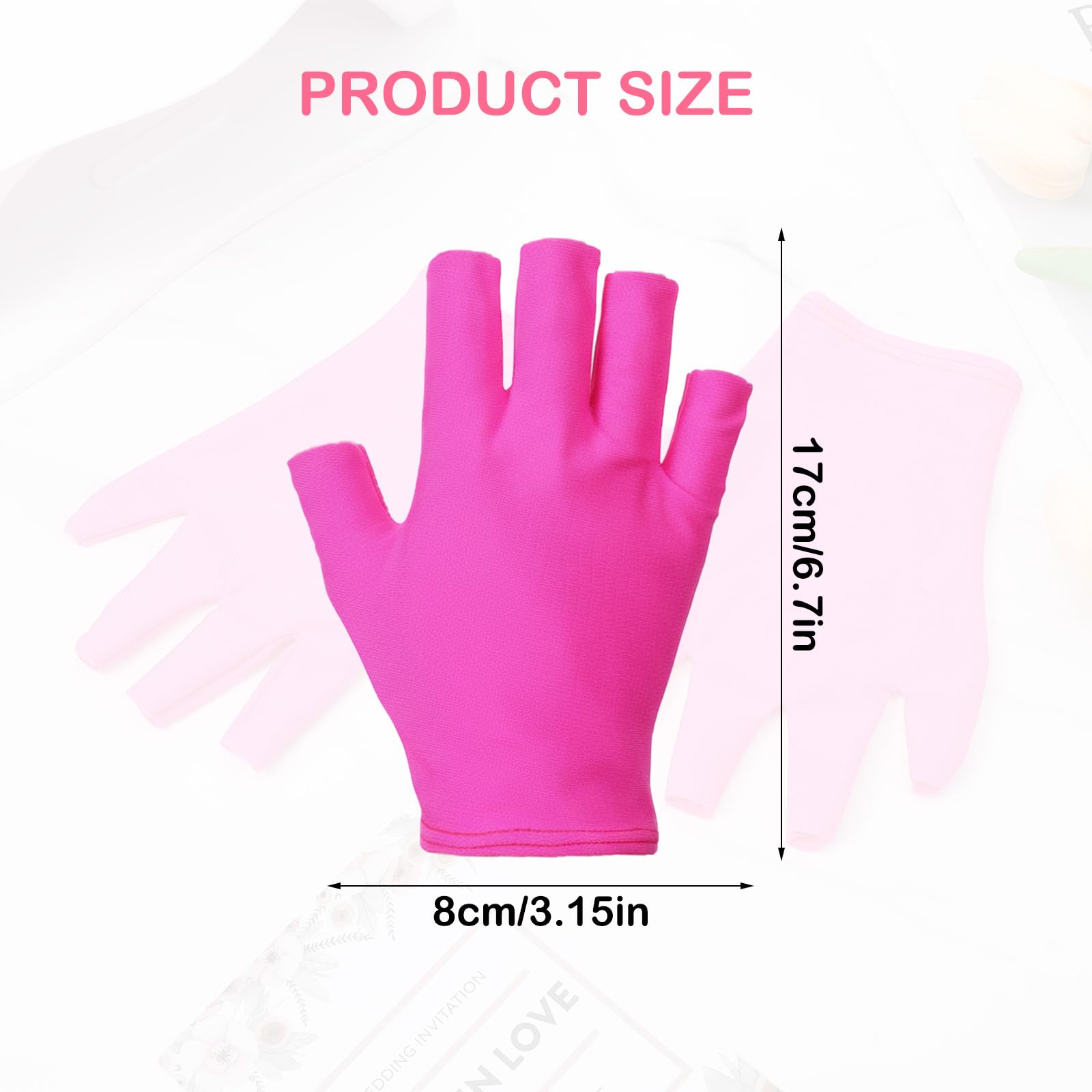 Fingerless nail art gloves with UPF protection