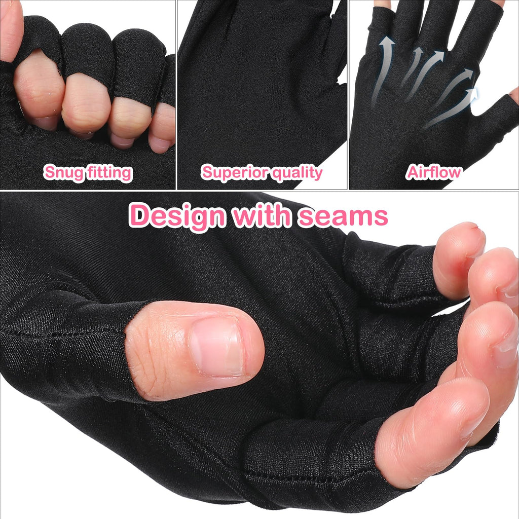 Xelsluthe nail lamp gloves showing fingerless design