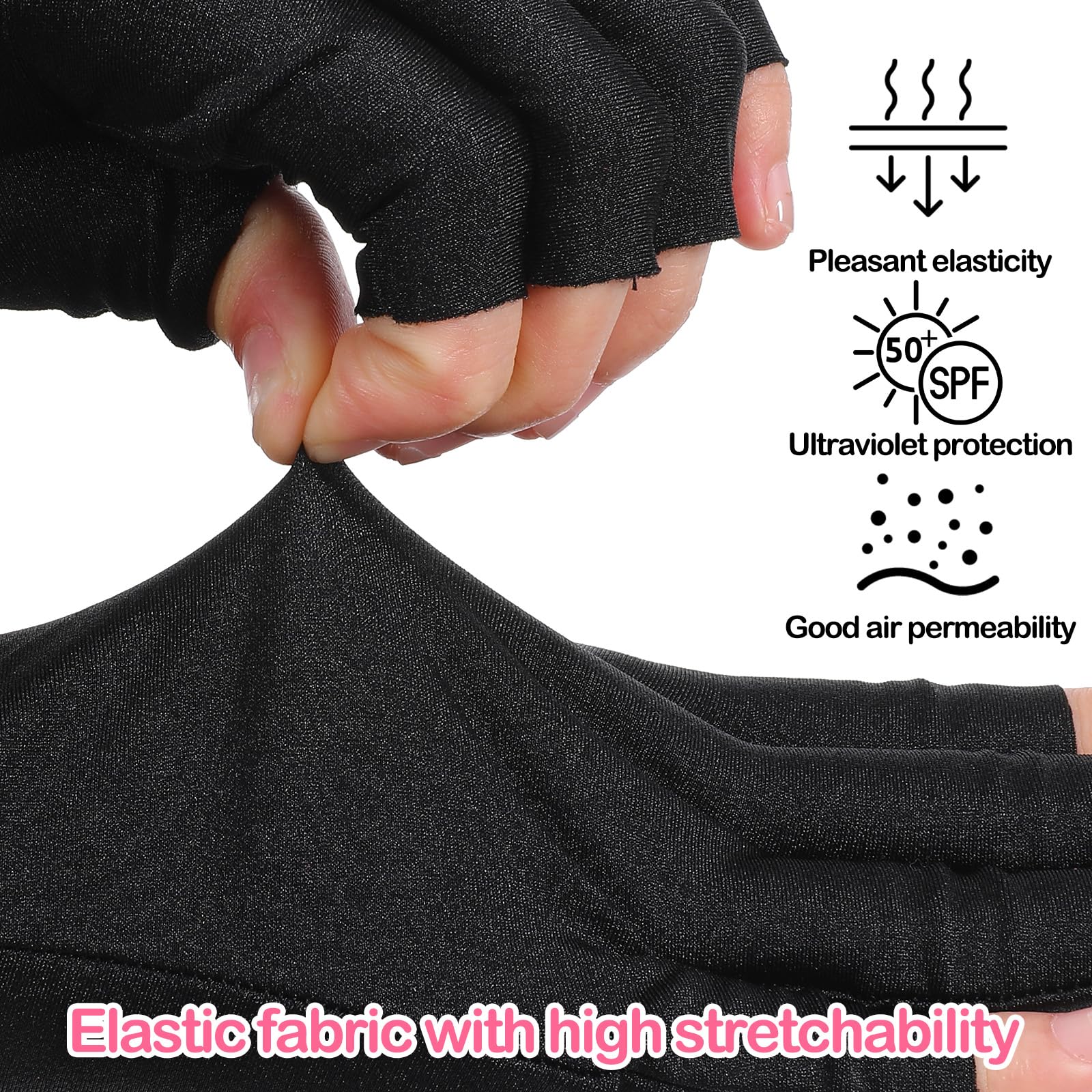 Stretchy nylon spandex hand protection for outdoor use