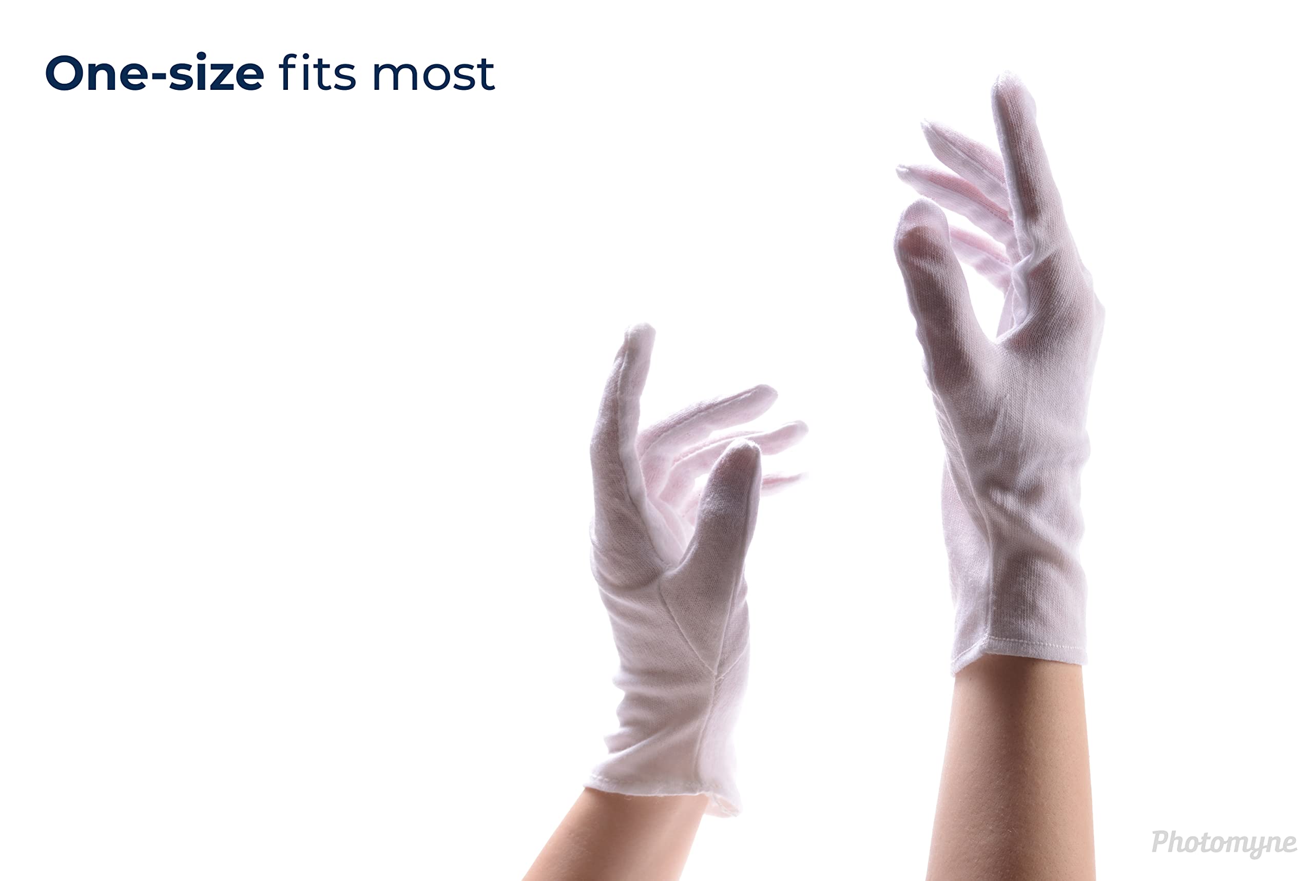Professional white cotton gloves for photography and film scanning