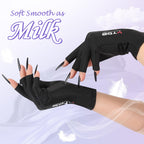 YTDB UPF 50 plus black gloves fabric texture close up
