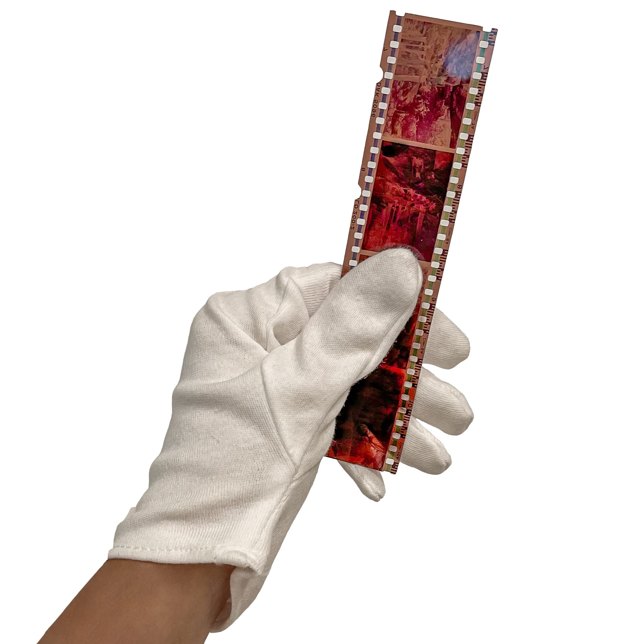 Close up of cotton material used for smudge-free photo handling