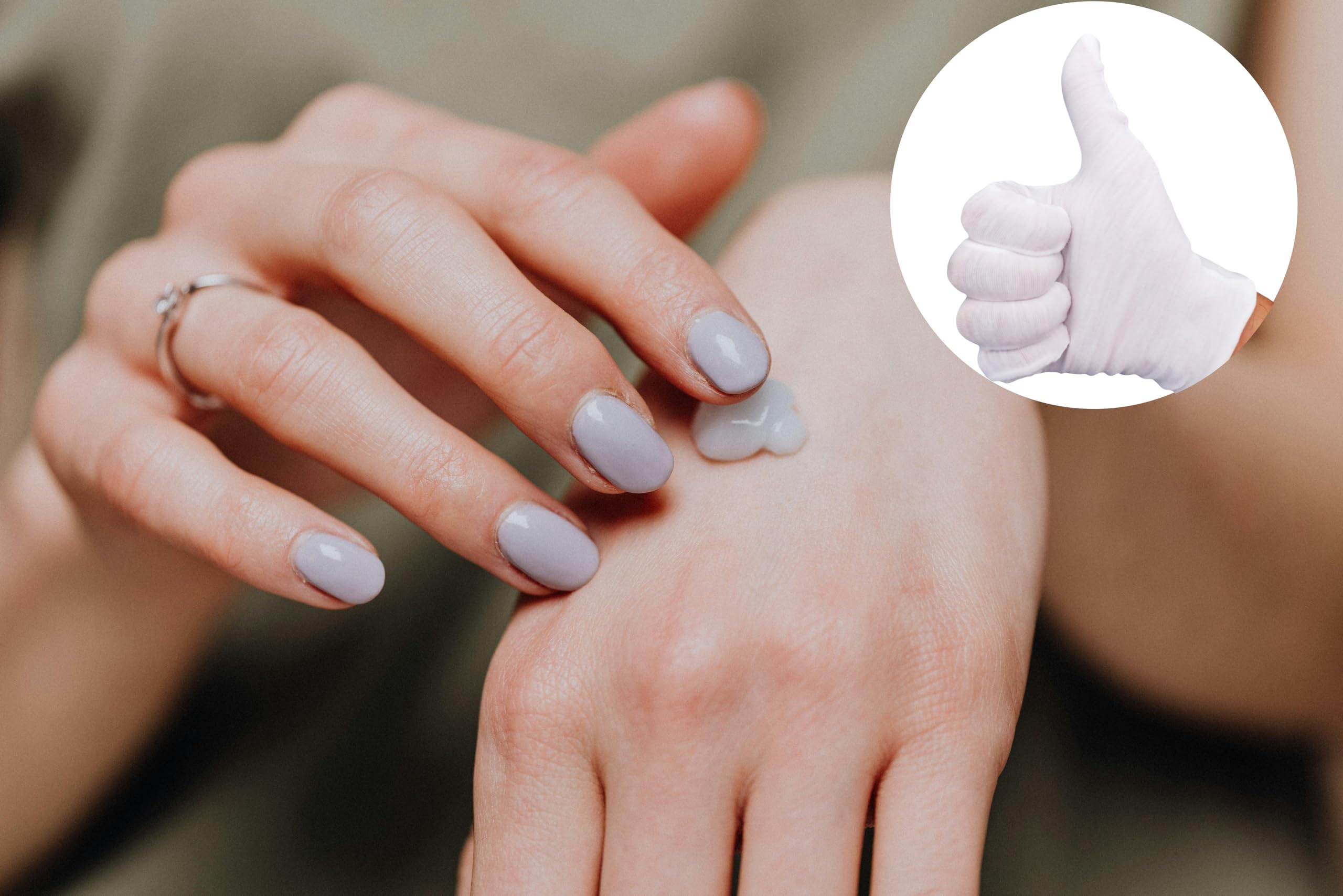 Pack of twelve pairs of white moisturizing gloves for dry hand treatment.
