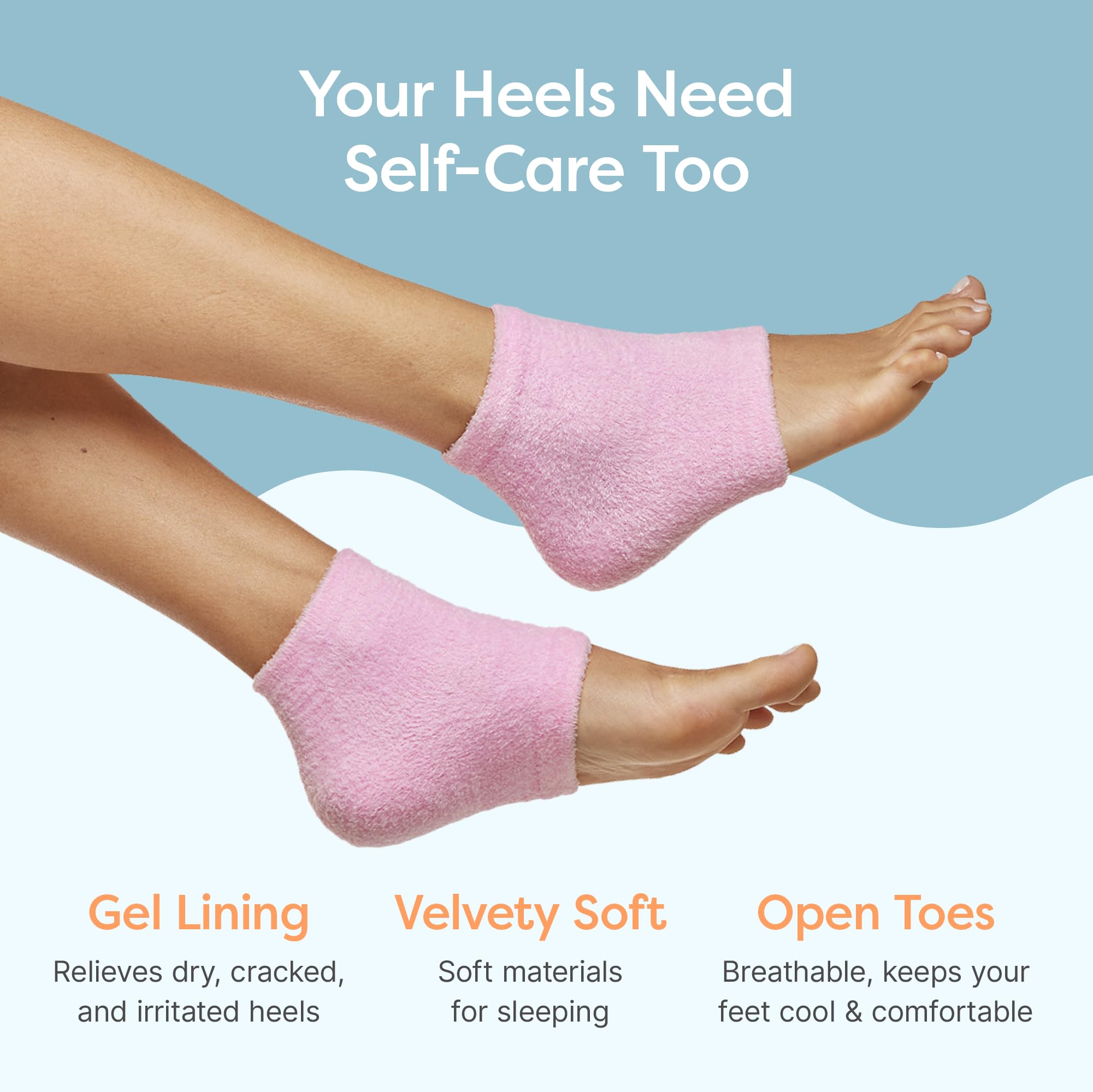 Close up of ZenToes gel heel lining treatment