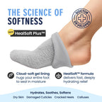 Dr. Frederick's Original Mellow Moon gel socks showing fuzzy fabric exterior