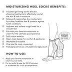 Clean and folded pair of Kitsch reusable moisturizing heel socks