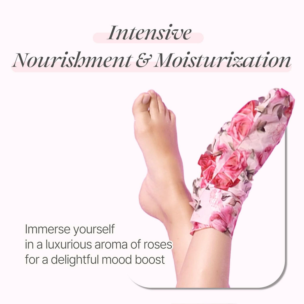 Koelf Rose Petal Satin Foot Mask box showing product details