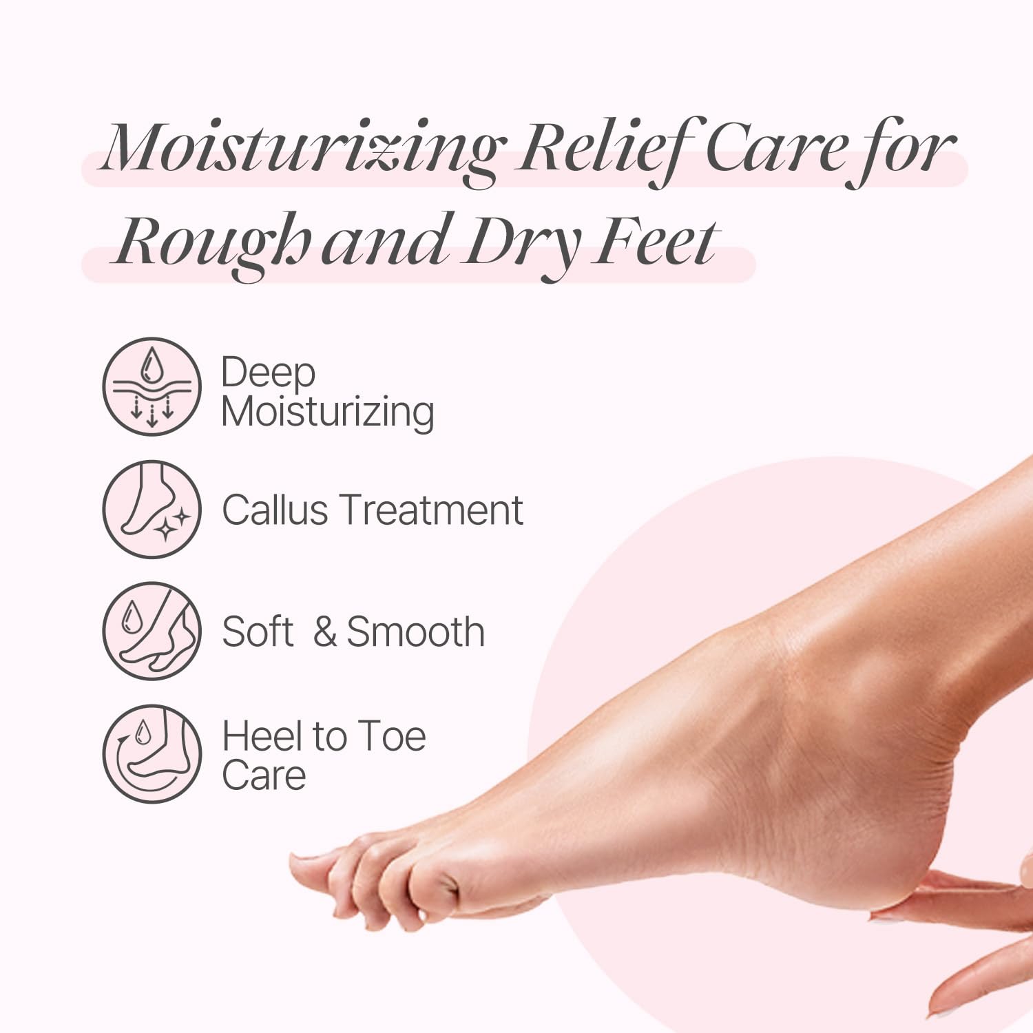 Directions for using Koelf satin foot mask on feet