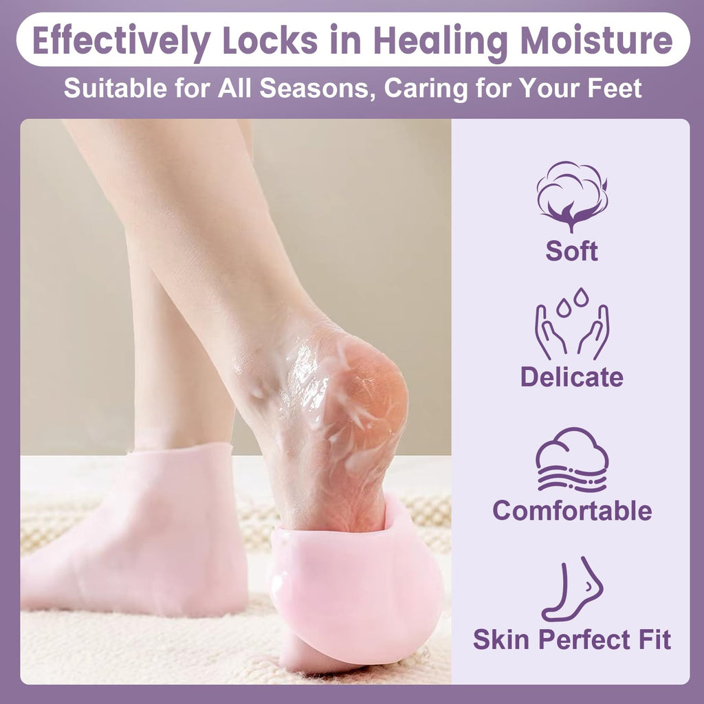 TEAWOO silicone socks packaged in pairs for foot care