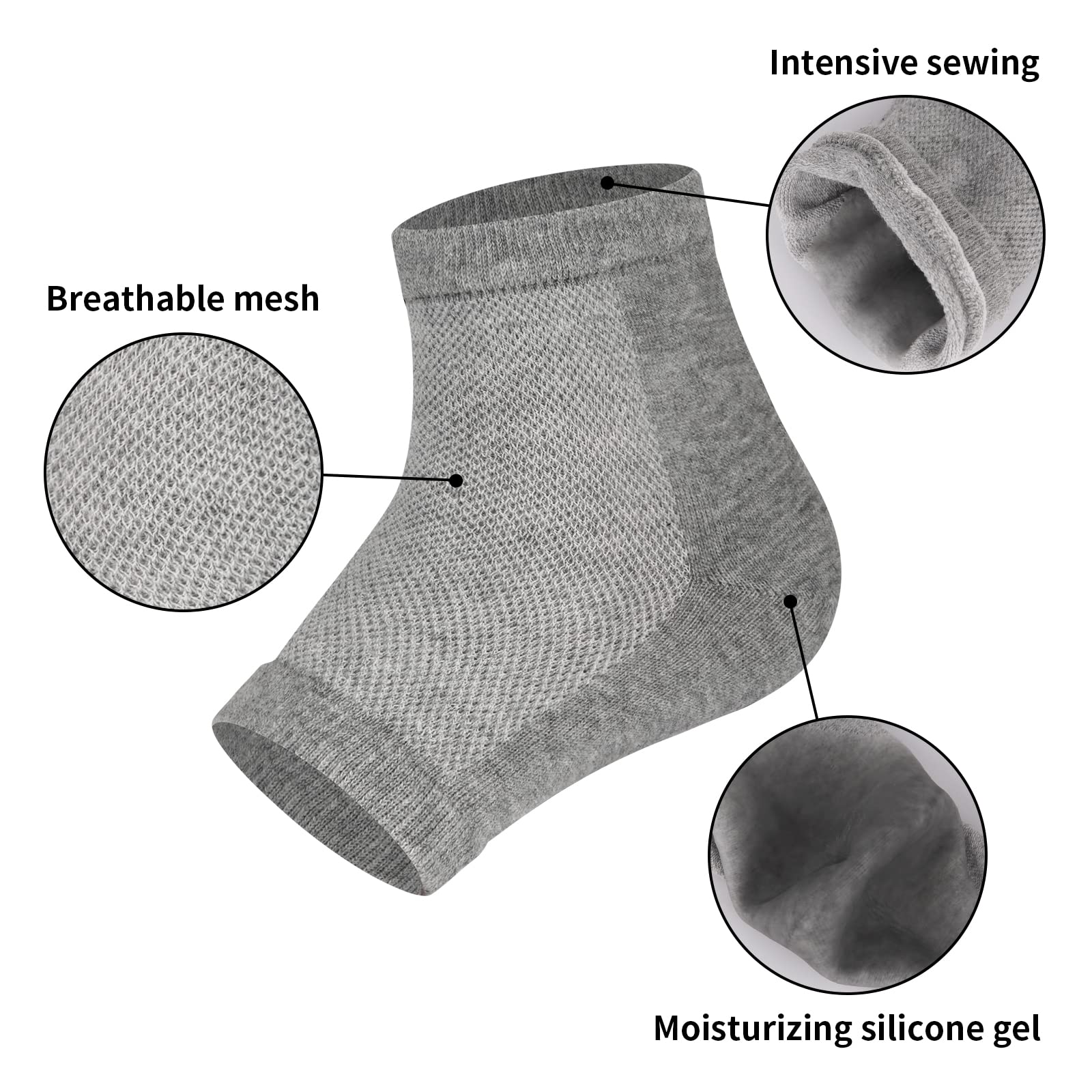Vaincre heel socks packaging and contents display