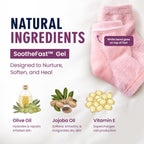 Dual pack containing two pairs of moisturizing heel socks