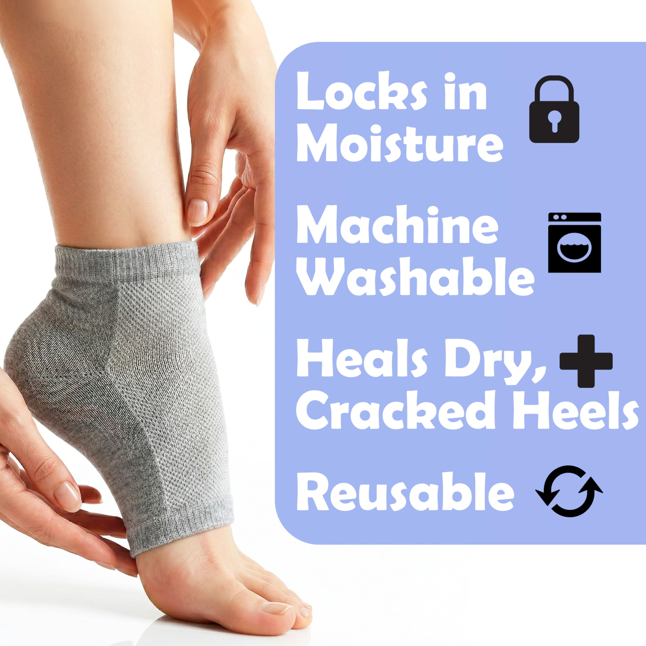 Silicone gel lining detail for cracked heel repair
