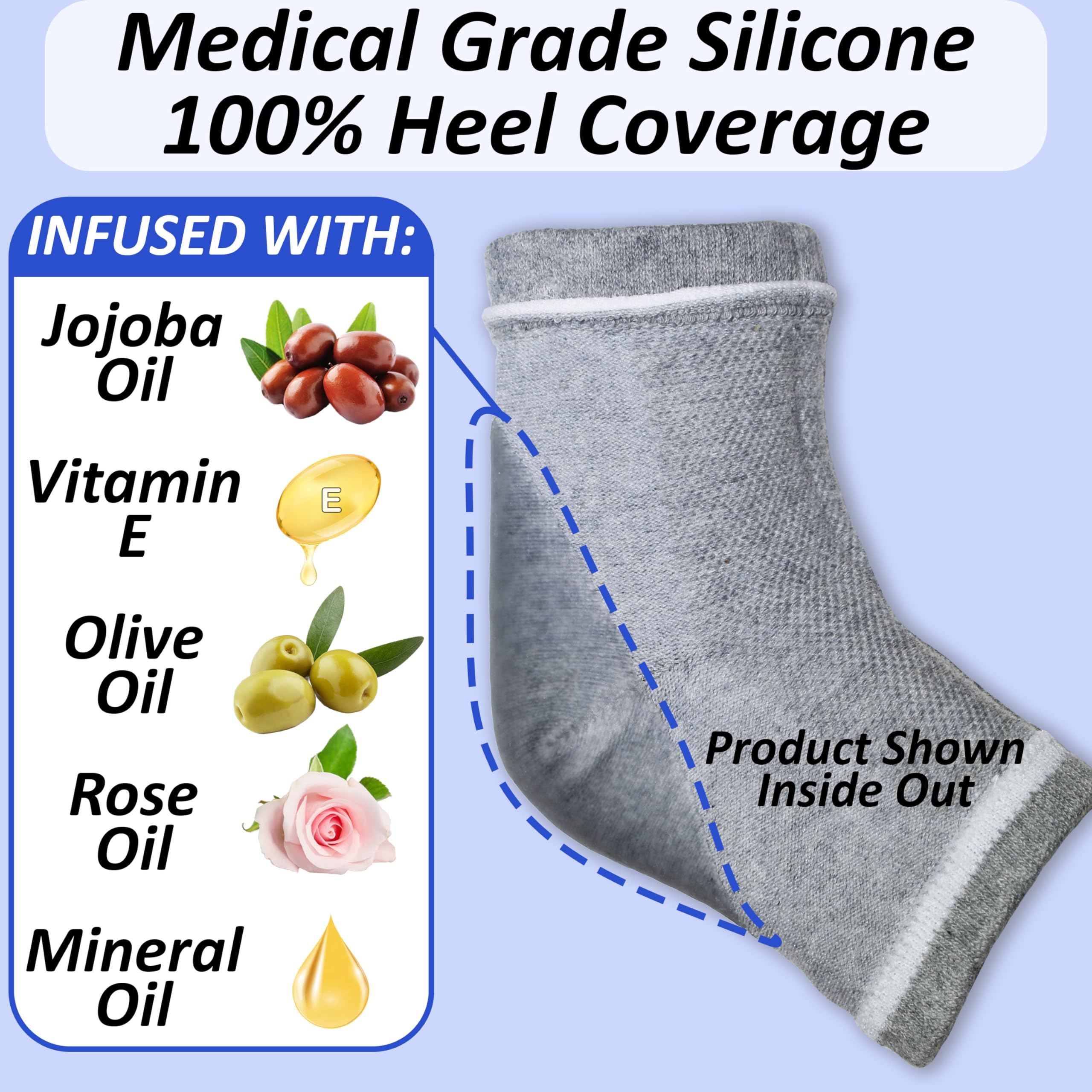 Toeless spa pedicure socks for dry feet treatment