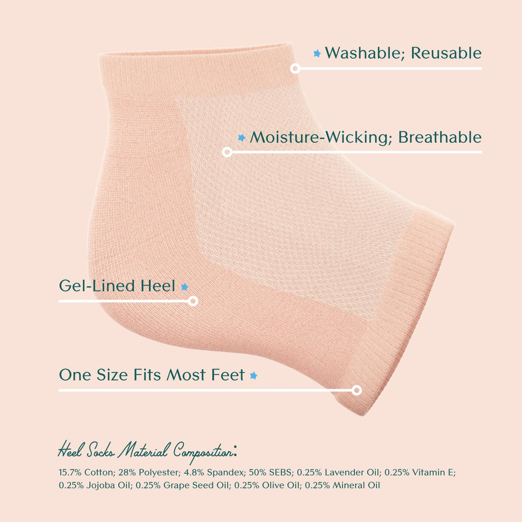 Bare August toeless moisturizing socks close up