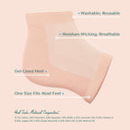 Bare August toeless moisturizing socks close up