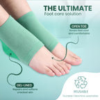 Side angle shot of the four pack gel heel socks set