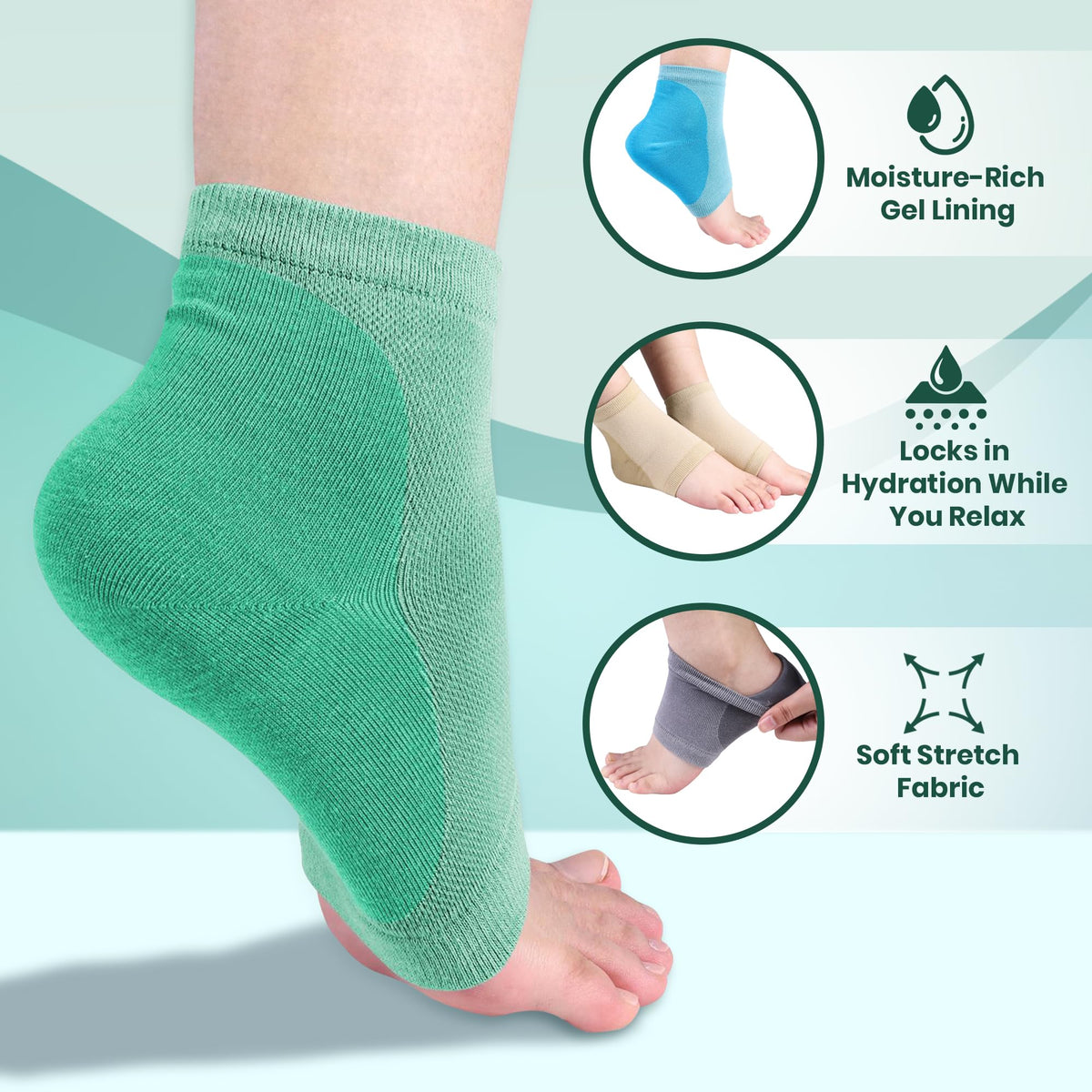 Packaged PhysFlex foot repair socks ready for use