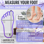 Foot covers shown with included adhesive ankle stickers