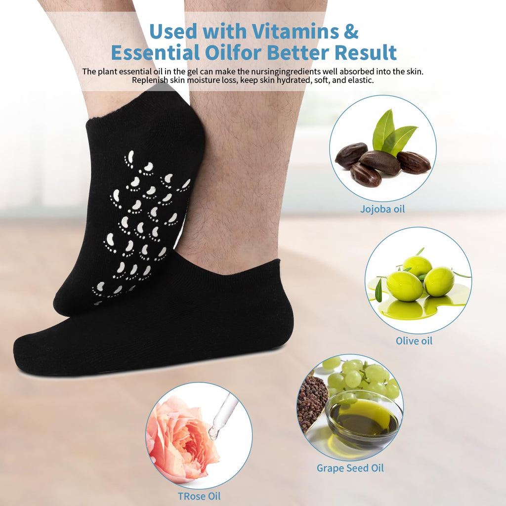 Aluroice moisturizing socks close up on textured silicone material
