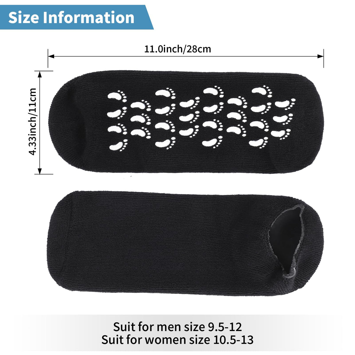 Aluroice 11 inch moisturizing socks lifestyle application angle