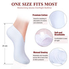 Close up view of breathable V-shaped collar on moisturizing socks