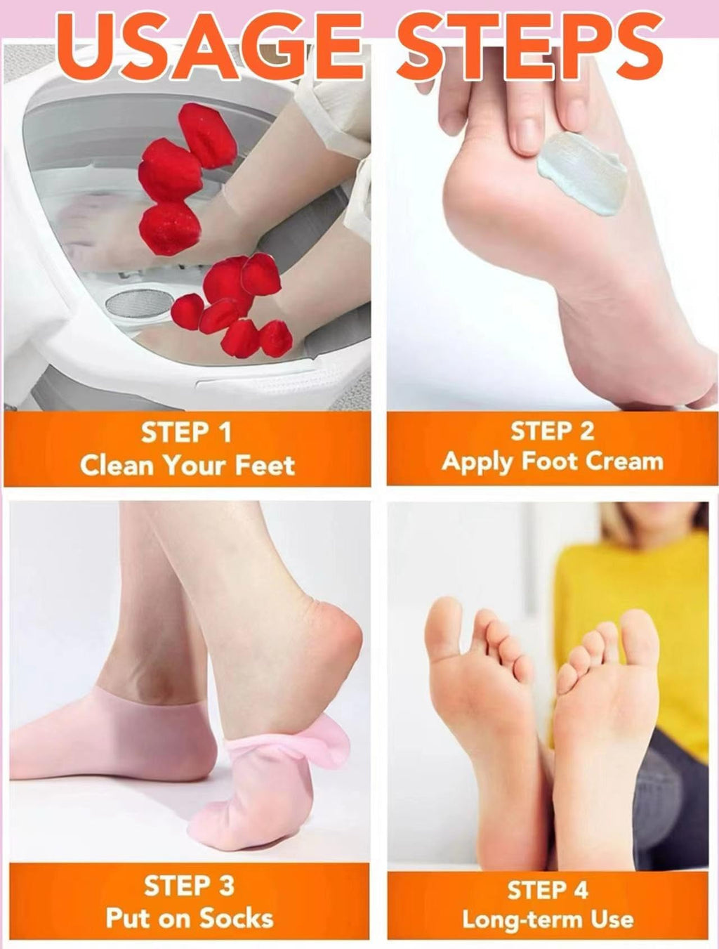 Seflica silicone socks packaged for at home spa treatment
