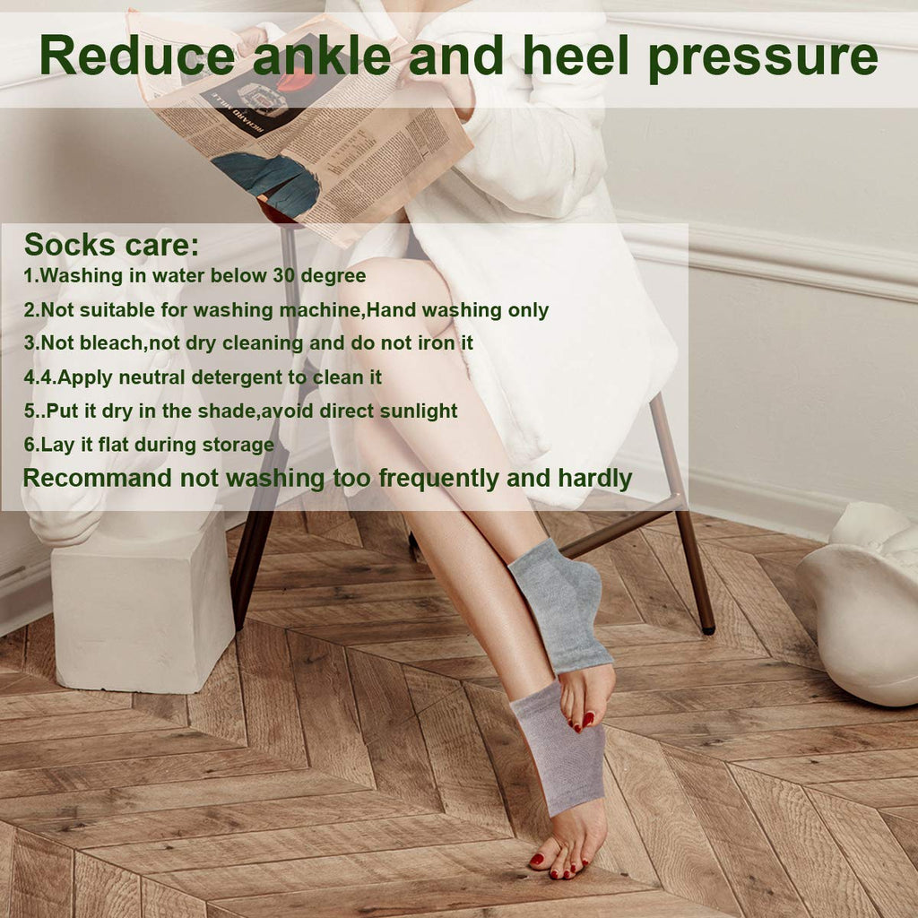 Washable and reusable day and night foot care socks packaged together