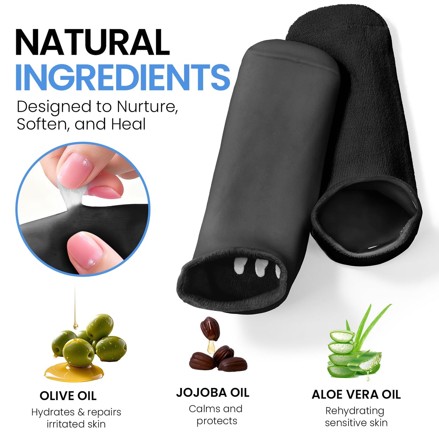 Aluroice gel socks showing interior aloe infusion