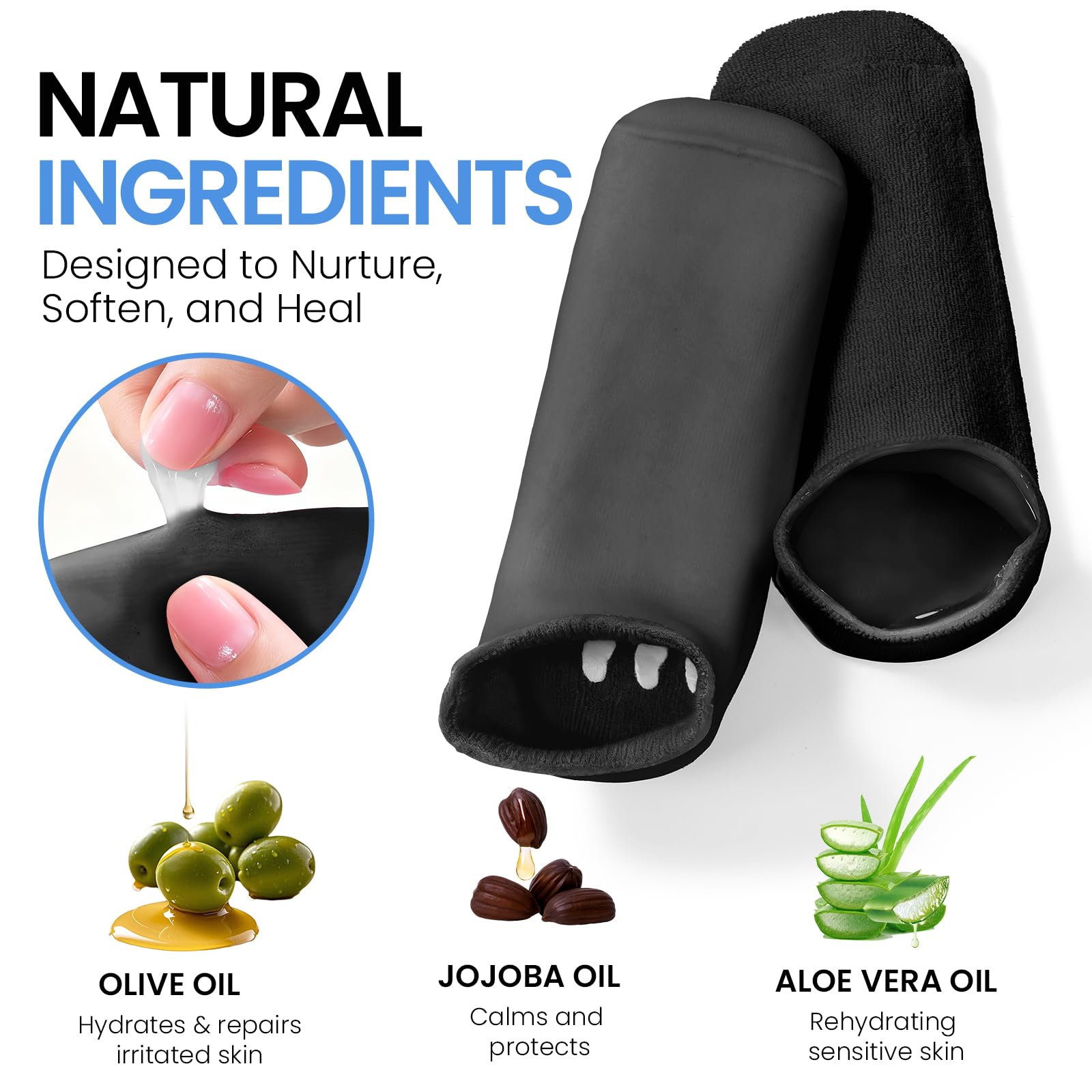 Aluroice gel socks showing interior aloe infusion