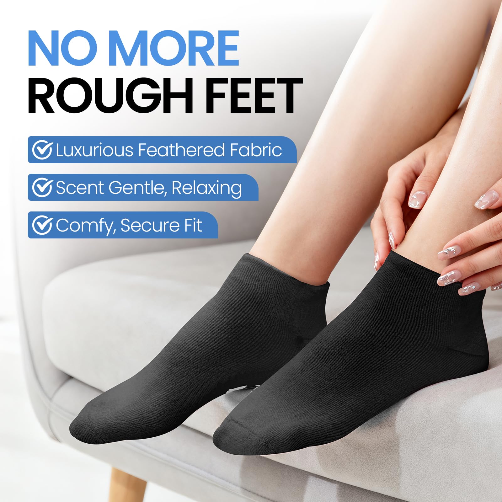 Two pairs of Aluroice hydrating spa socks