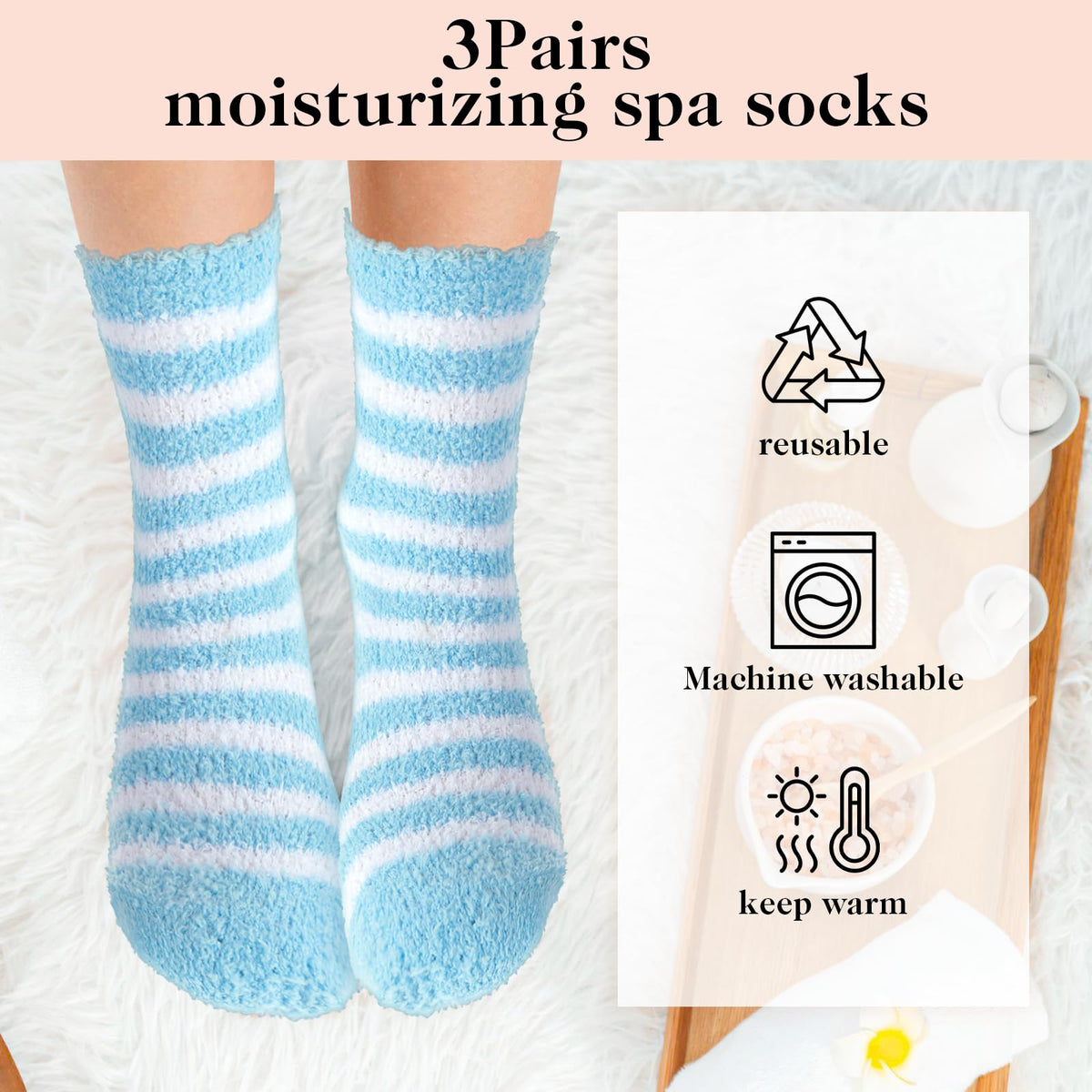 APLZGMG soft winter cozy socks packaging display