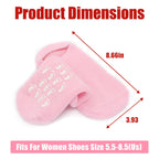 Lifestyle view demonstrating foot care treatment with soothing spa socks