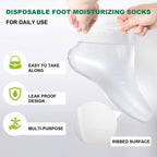 Close-up view of durable leak-proof PE material used for moisturizing socks
