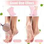 Janmercy moisturizing foot care socks in a three pair set arrangement