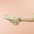 Voesh collagen foot mask pack showing instructions and key ingredients