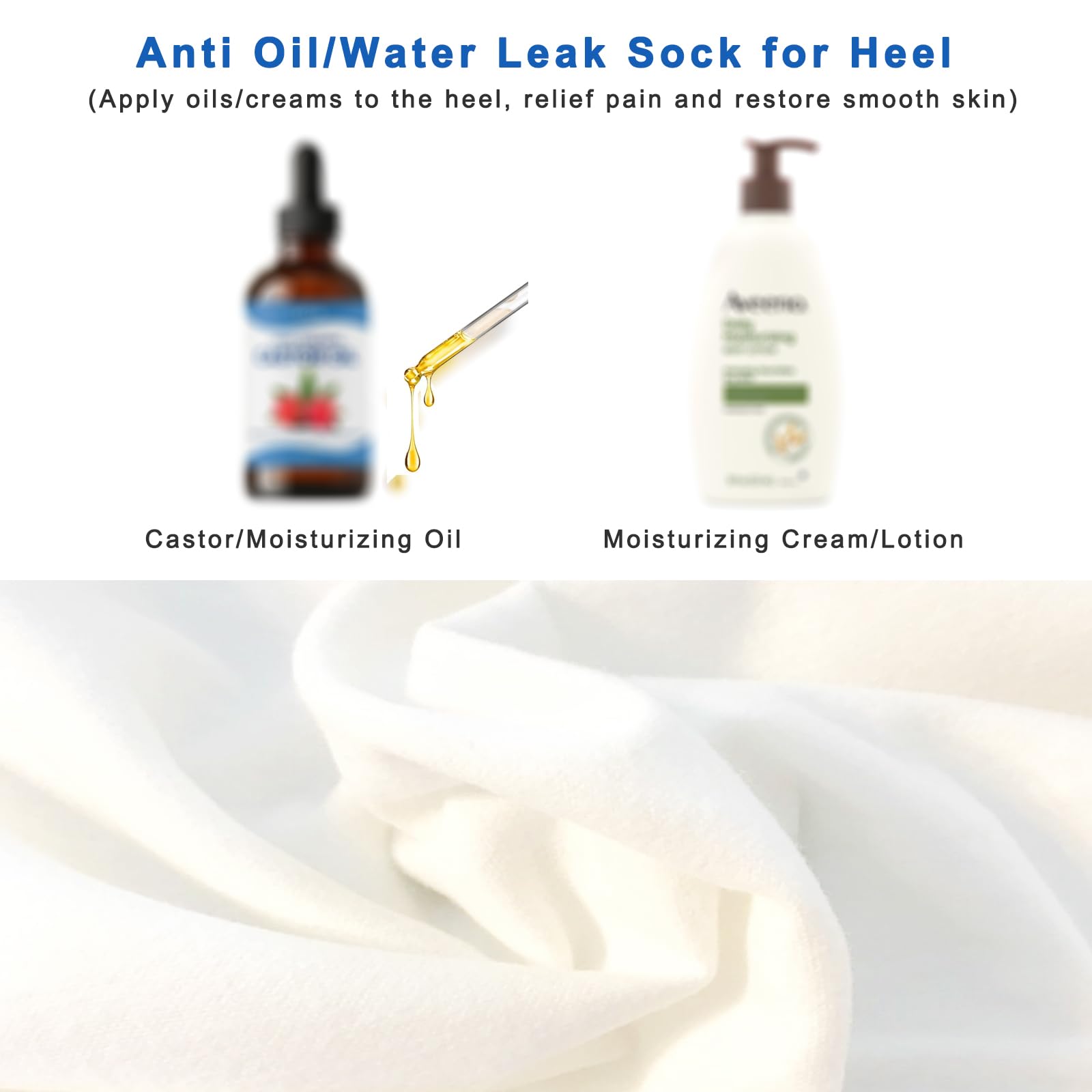 LanJe waterproof heel sleeves for applying castor oil treatments
