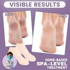 Close-up of stretchy silicone texture for dry cracked feet