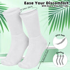 Folded pair of Silicherry moisturizing socks showing breathable fabric