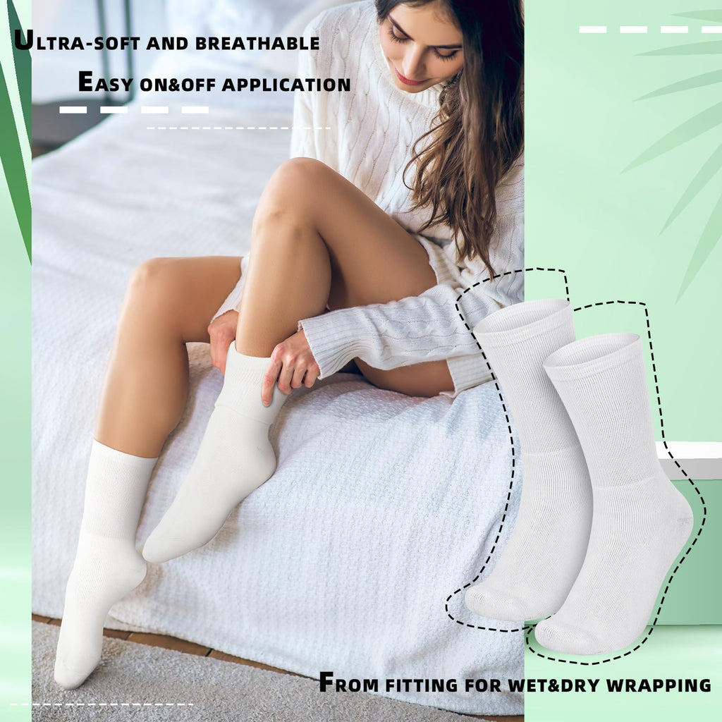 Silicherry eczema relief socks laid flat in extra large size