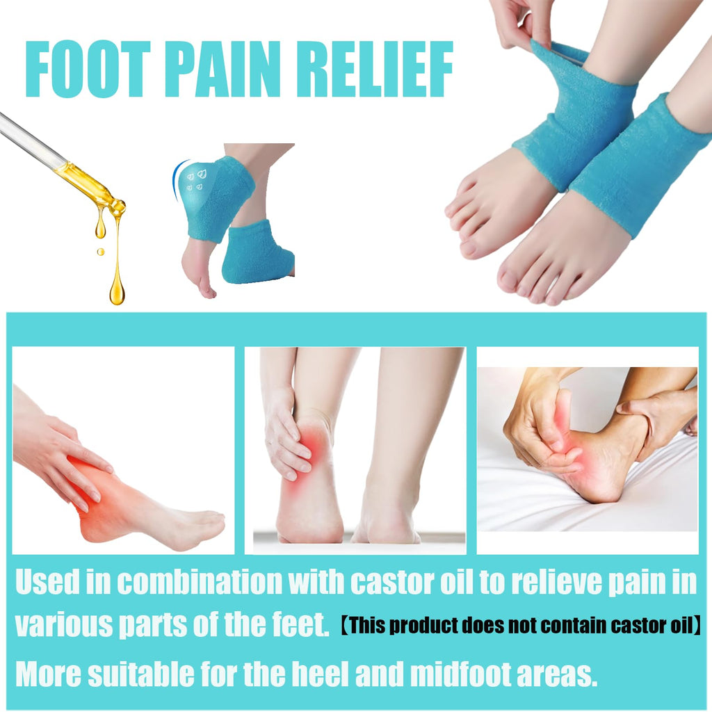 Vdfzhl moisturizing heel socks showing inner gel lining