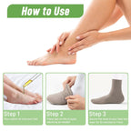 Lifestyle view of Paw Legend castor oil foot wraps being worn comfortably for relaxation.