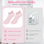 Aluroice soft gel pedicure socks angled side perspective