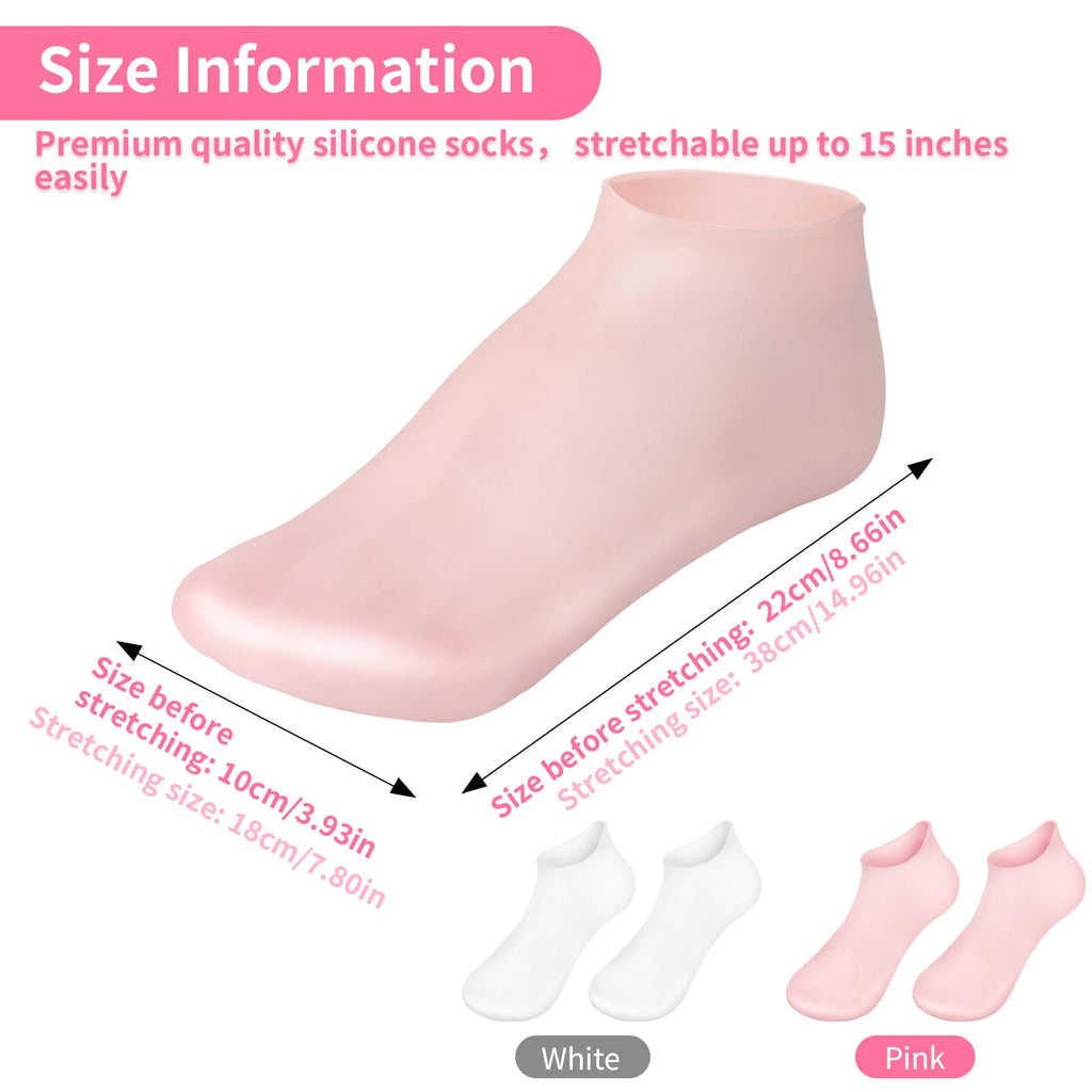 Aluroice 2 pairs silicone moisturizing socks packaging view