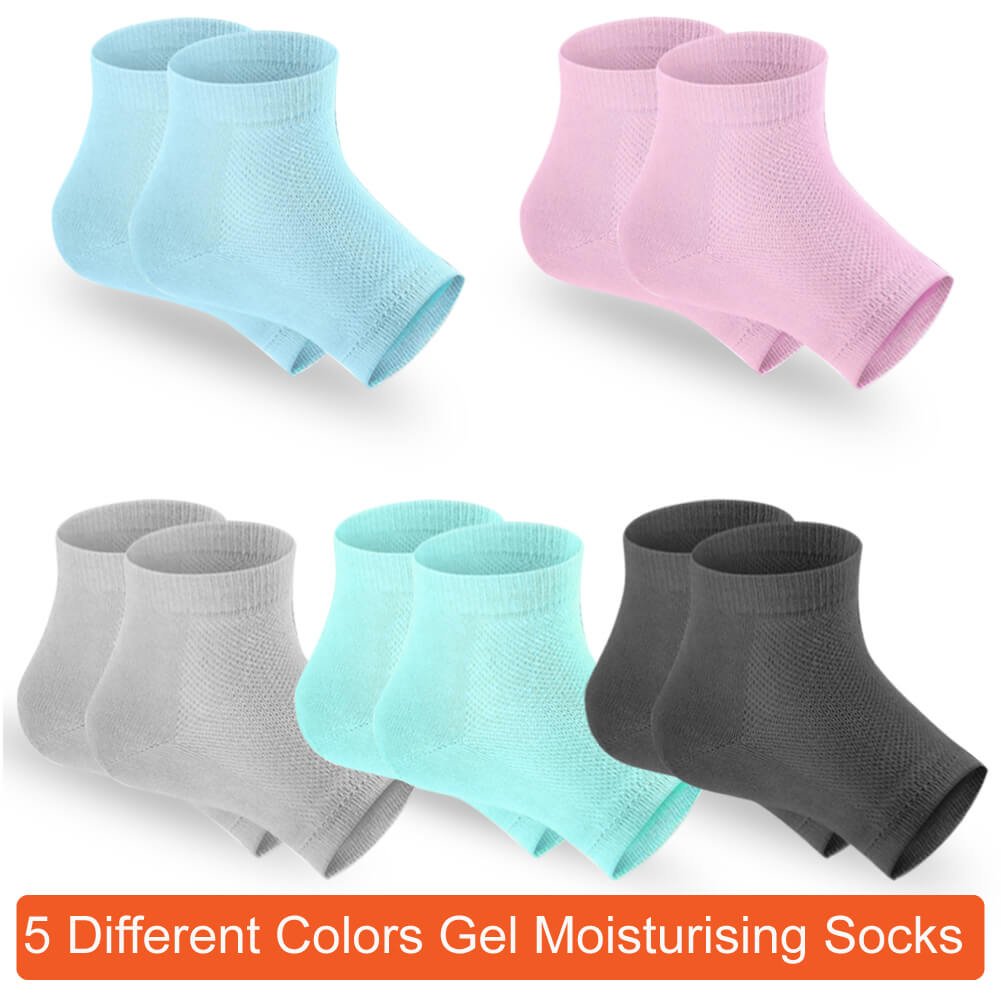 Selizo gel heel socks showing open toe design
